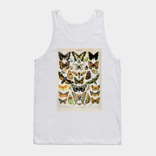 Papillon III Vintage French Butterfly & Moth Chart by Adolphe Millot Tank Top